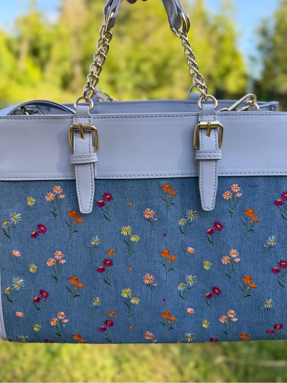 Betsey satchel tote floral stripe quilted roses - Picture 7 of 12